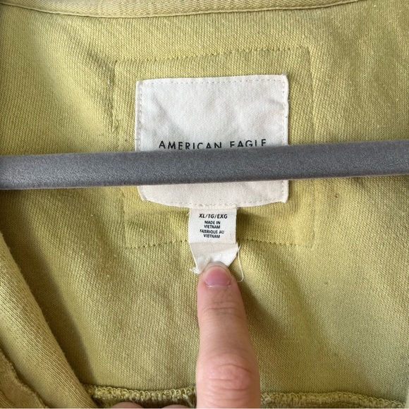 American Eagle Women’s XL Yellow Textured Henley Pullover Long Sleeve Casual Top - Picture 2 of 11